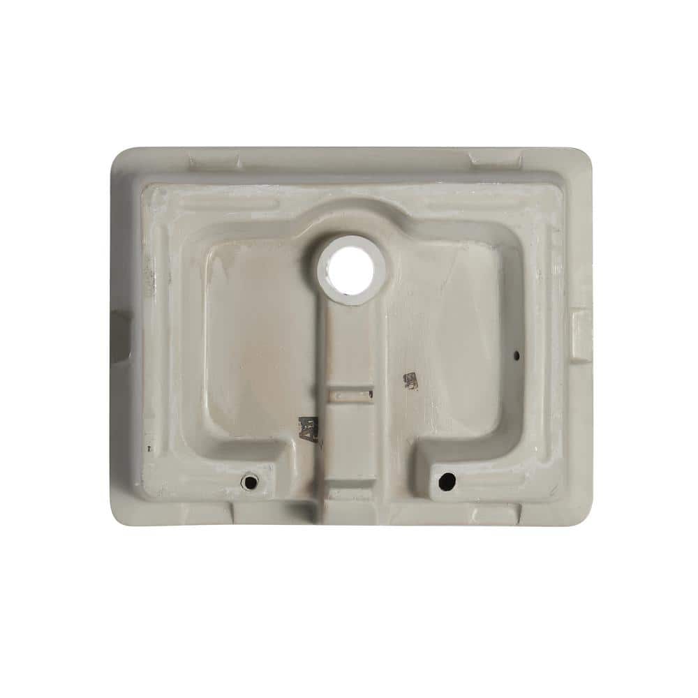 Altair 15.5'' White Ceramic Rectangular Bathroom Sink with Overflow
