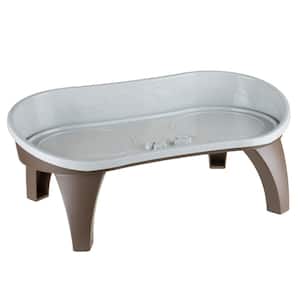 2-Cup Elevated Pet Tray in Tan