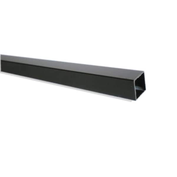 26 in. x 3/4 in. Charcoal Aluminum Square Deck Railing Baluster (5-Pack)