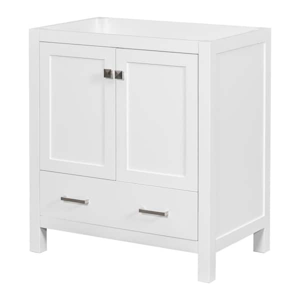 JimsMaison 30 in. W x 18 in. D x 33 in. H Bath Vanity Cabinet without Top in White