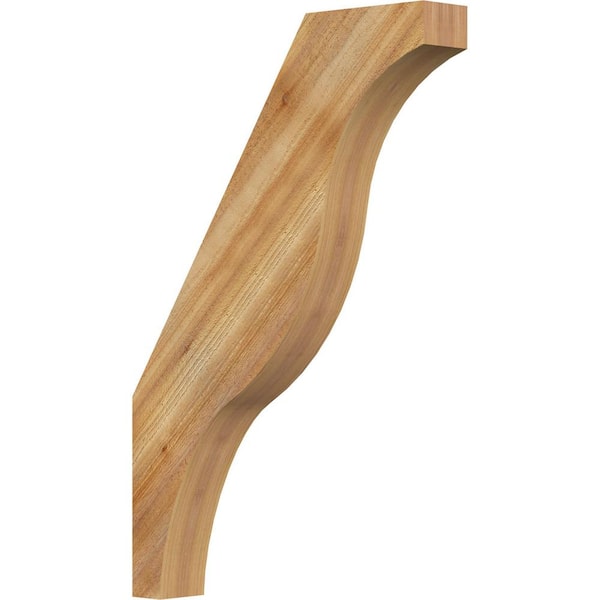 Ekena Millwork 4"W x 24"D x 36"H Funston Rough Sawn Knee Brace, Western Red Cedar