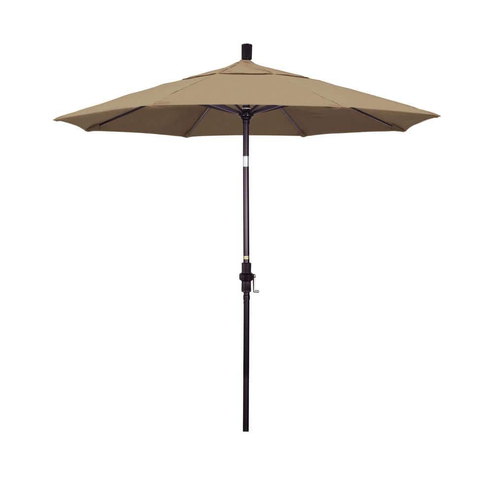 7.5 ft. Bronze Aluminum Market Patio Umbrella Collar Tilt Crank Lift in Heather Beige Sunbrella price history on PriceWatchPro