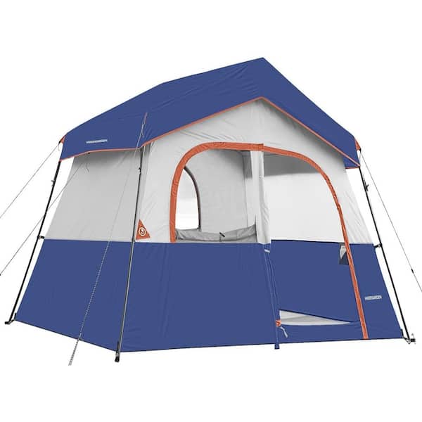 6-Person Camping Tent Portable Easy Set Up Family Tent for Camp, Windproof Fabric Cabin Tent Outdoor