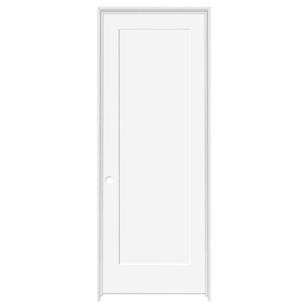 36 in. x 80 in. 1-Panel Primed Shaker Fiberglass Single Prehung Interior Door Right Hand with Nickel Hinges price history on PriceWatchPro