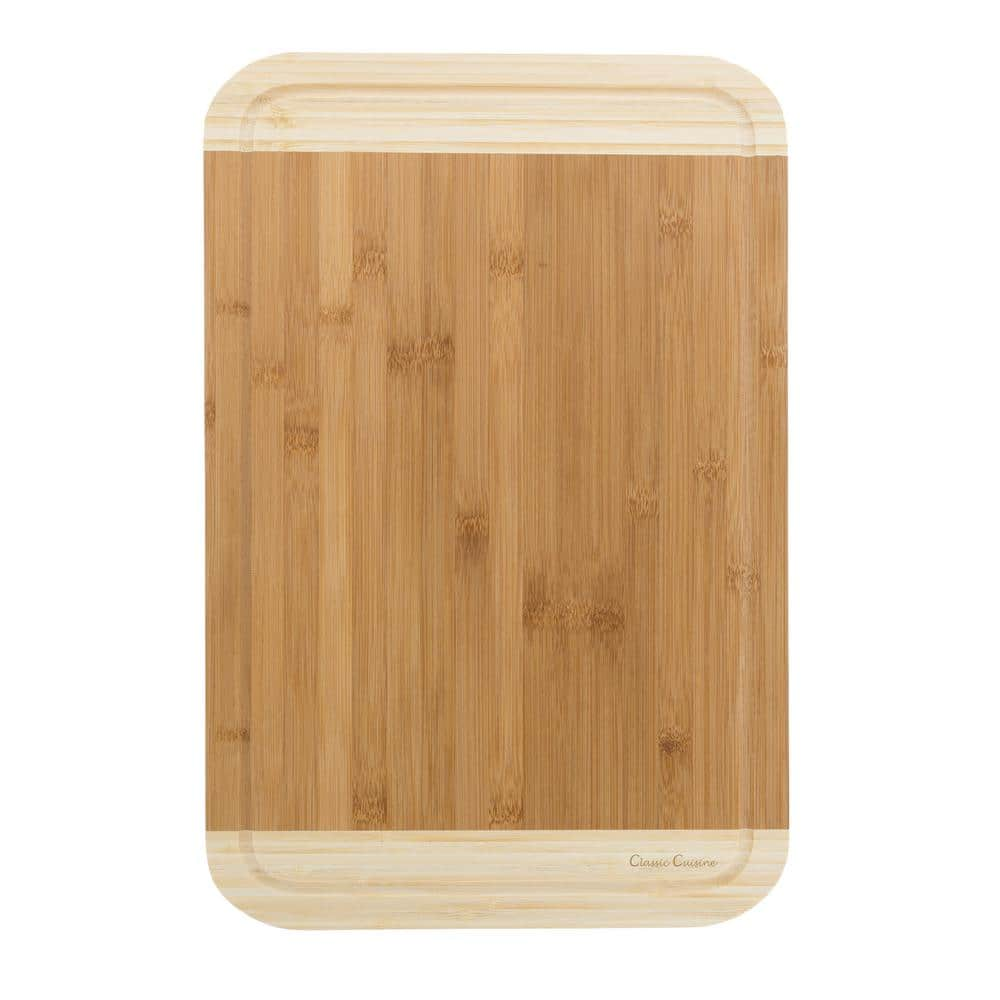 Classic Cuisine Wooden 2-Tone Cutting Board