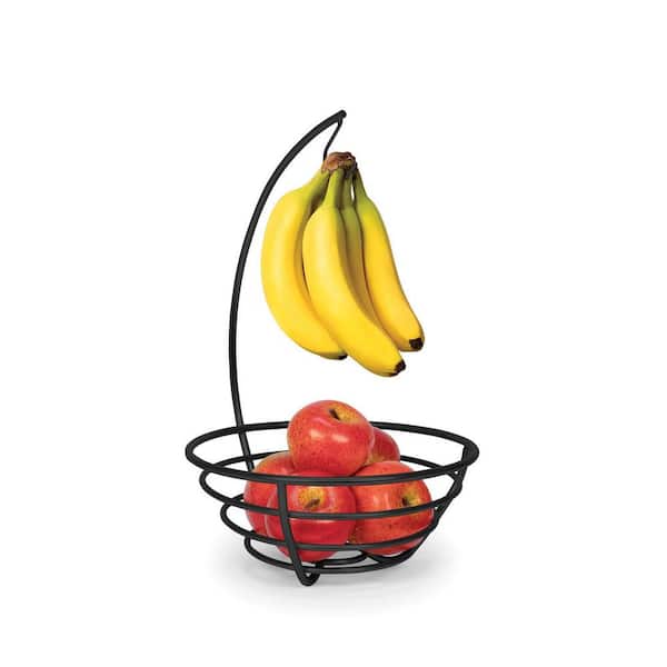 Banana Hanger Fruit Bowl Tree Holder Storage Basket Stand Hook with Basket