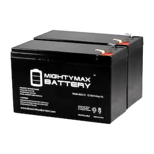 12-Volt 9 Ah SLA (Sealed Lead Acid) AGM Type Replacement Battery for UPS Systems (2-Pack)