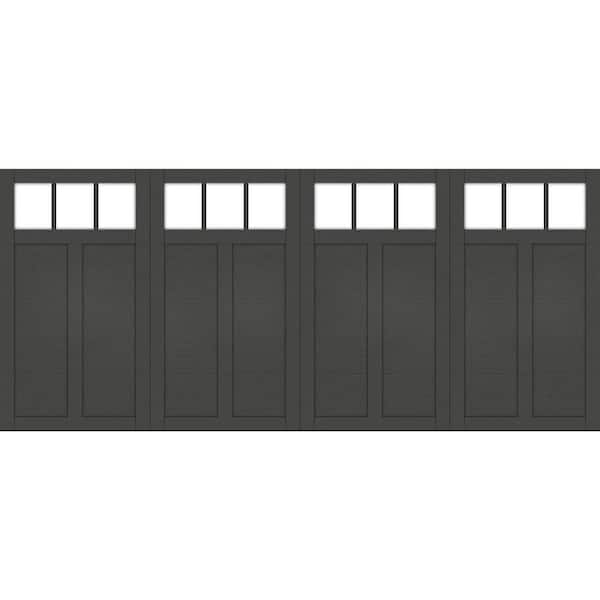 Canyon Ridge Elements 16 ft. x 7 ft. 6.5 Insulated Design 12 Iron Ore Garage Door With Large REC13 Windows