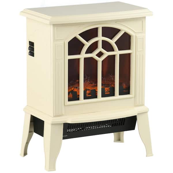 18 in. Electric Cabinet Infrared Space Heater Cool-to-Touch Overheating Protection Forced Air 750-Watt/1500-Watt, Beige