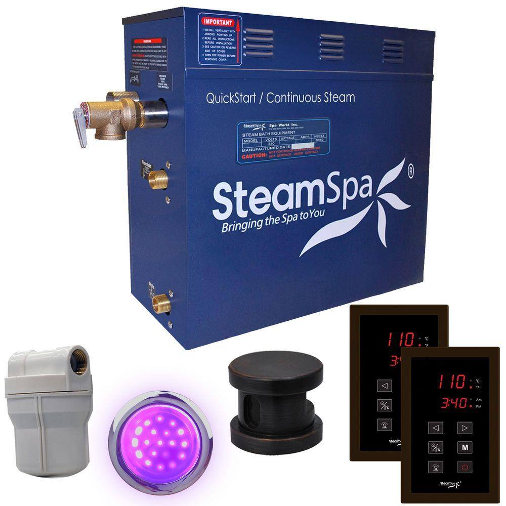 SteamSpa Royal Series 7.5kW Steam Bath Generator Package with