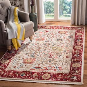 Ivory/Red - Rugs - Flooring - The Home Depot