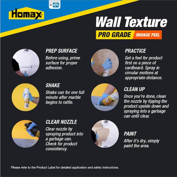 Homax Tex-Pro 28 fl. oz. Orange Peel Light Wall and Ceiling Texture  (6-Pack) TP30 6PK - The Home Depot