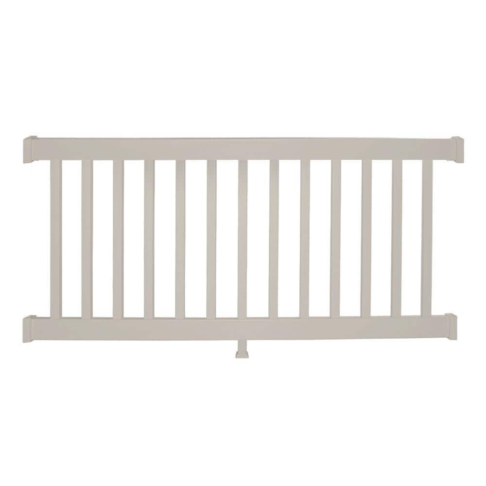 Weatherables Walton 3 ft. H x 6 ft. W Tan Vinyl Railing Kit WTR-THDW36 ...