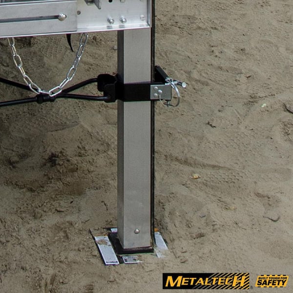 Ultra-Jack 8 in. W x 8 in. D x 11 in. H Aluminum and Steel Pole Anchor for the Ultra-Jack Aluminum Scaffolding System