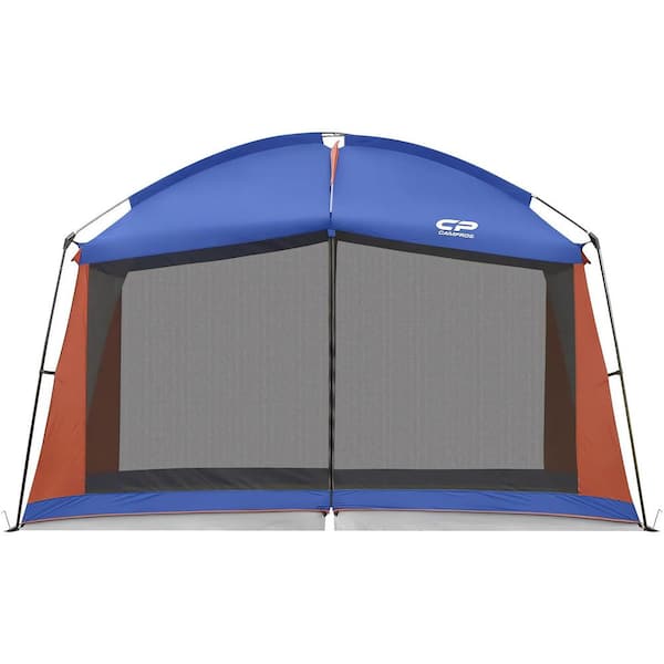 Unbranded Blue 12 x 10 Ft Screened Mesh Net Wall Canopy Tent Camping Tent Screen Shelter Gazebos for Patios Outdoor Camping