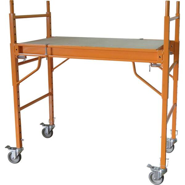 PRO-SERIES 4 ft. x 3.5 ft. x 2 ft. Mini Multi-Use Drywall Baker Scaffold with 500 lbs. Load Capacity