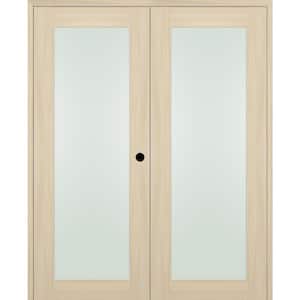 Vona 207 36 in.x 96 in. Left Hand Active Full Lite Frosted Glass Ribeira Ash Wood Composite Double Prehung French Door