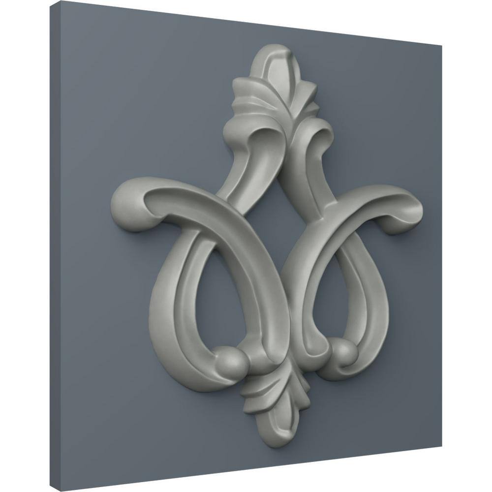 White Polyurethane Fleur-de-Lis Decorative Onlay