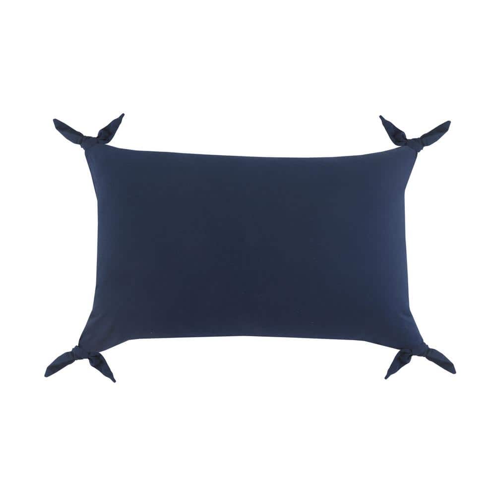 Get Knotty Ensign Blue Solid Corner Tie Soft Poly-Fill 24 in. x 16 in. Lumb