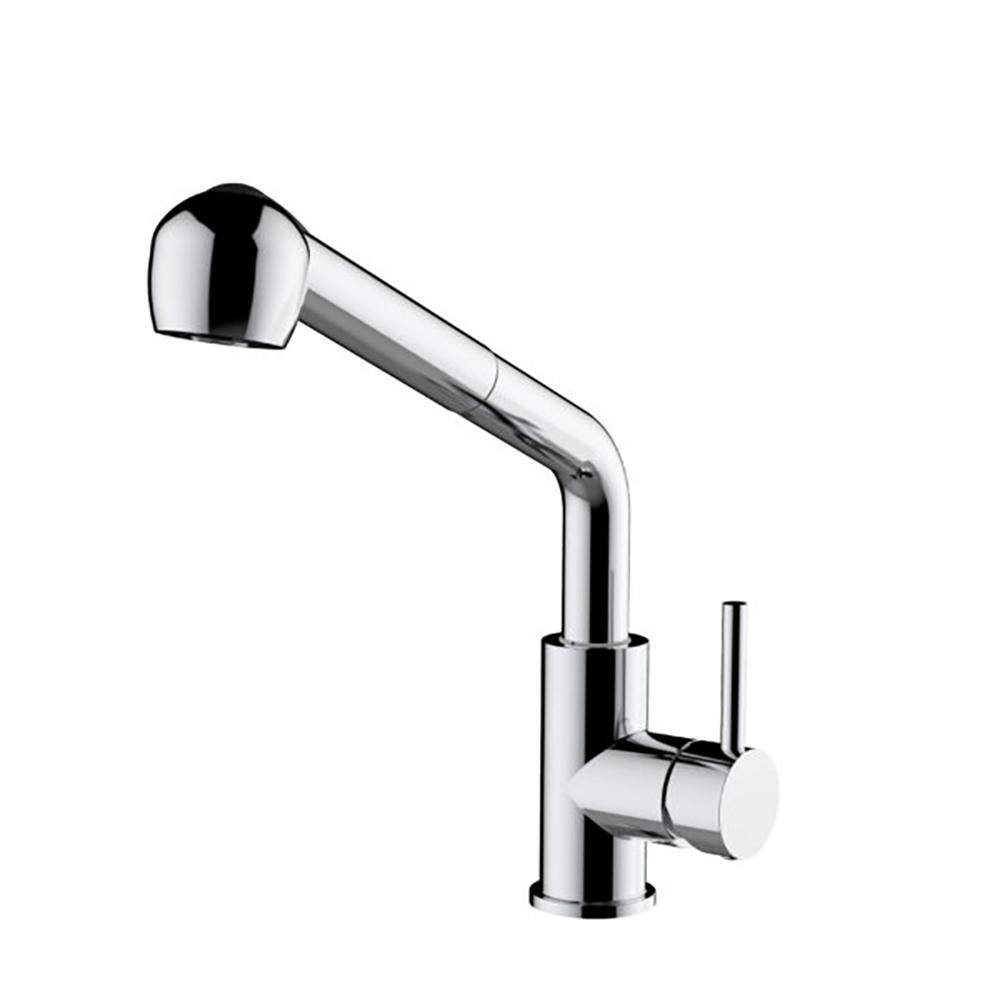 HOMLUX Single Handle Pull Out Sprayer Kitchen Faucet In Chrome   Chrome Homlux Pull Out Kitchen Faucets E822004dbb 64 1000 