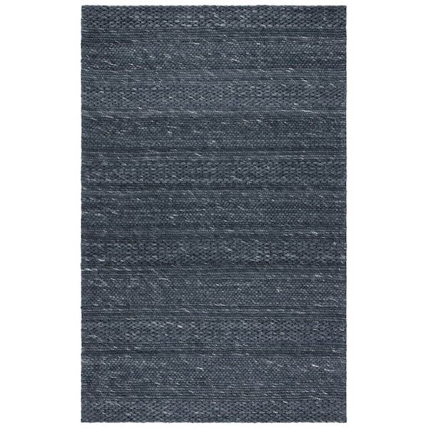 SAFAVIEH Marbella Charcoal 6 ft. x 9 ft. Striped Solid Color Area Rug