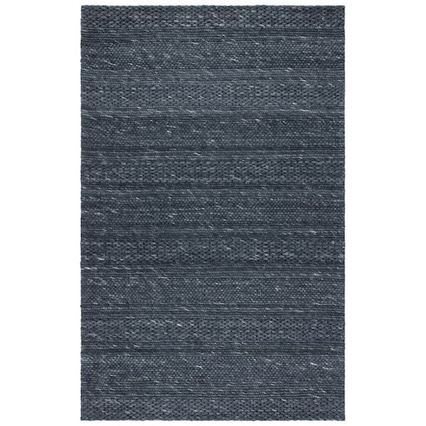 Marbella 6 ft. x 8 ft. Charcoal Striped Links Area Rug