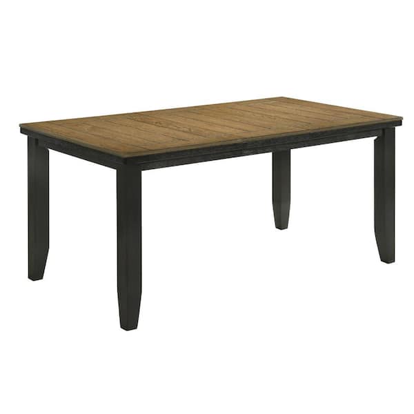 Benjara 78 in. Brown Wood Top 4 Legs Counter Height Dining Table (Seat of 8)