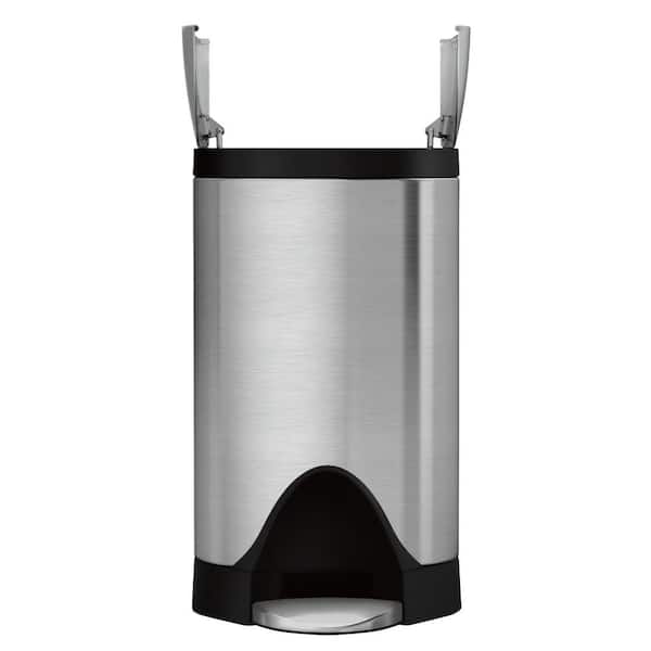 simplehuman Brushed Stainless Steel 10-Liter Profile Step Trash Can