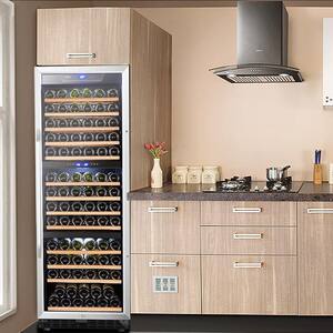 23 in. 149-Bottle Stainless Steel Triple Zone Wine Refrigerator