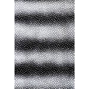 Antelope Black/Cream 3 ft. x 5 ft. Modern Animal Print Area Rug