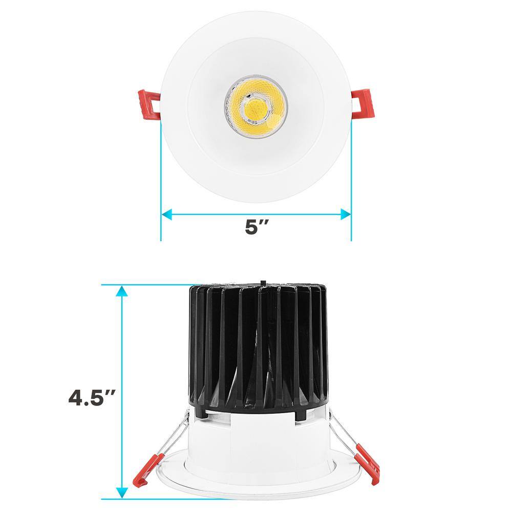 5" Selectable CCT Dimmable LED Recessed Lighting Kit, Energy Star Rated