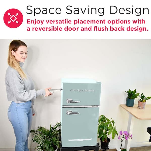 Frigidaire 3.1 cu. ft. 2-Door Retro Mini Fridge with Freezer in