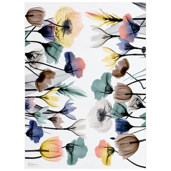 Empire Art Direct Multi-Colored 8 ft. x 10 ft. Floral Pleasures I Washable Flowers Art Area Rug