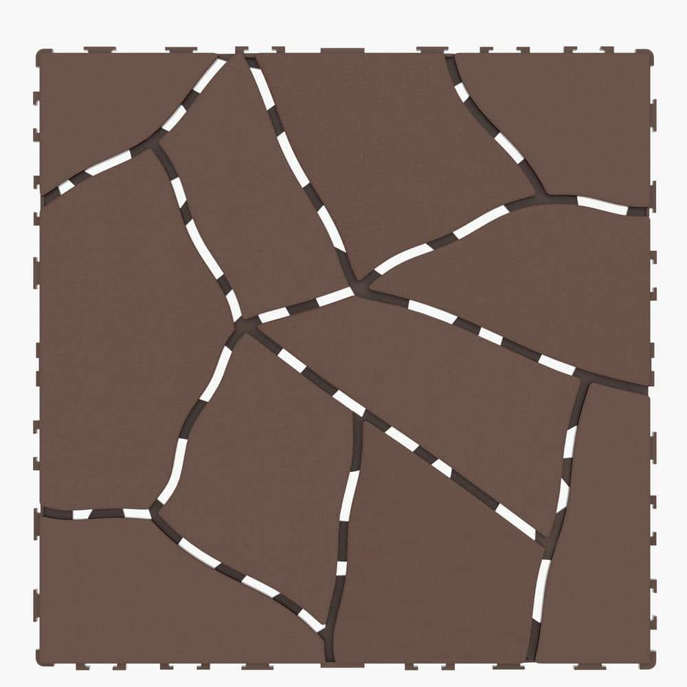 "12"" Patio Deck Tiles, DIY Module Interlocking Decking Tiles Floor Tile, Easy Installation Court Tiles 44-Piece Red Brown" price history on PriceWatchPro
