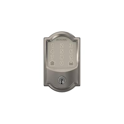 Camelot Encode Smart Wifi Door Lock with Alarm in Satin Nickel