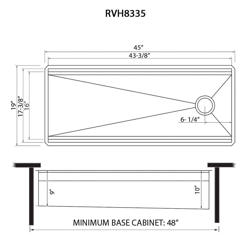 Ruvati 50-inch Stainless Steel Three-Bowl Workstation Sink