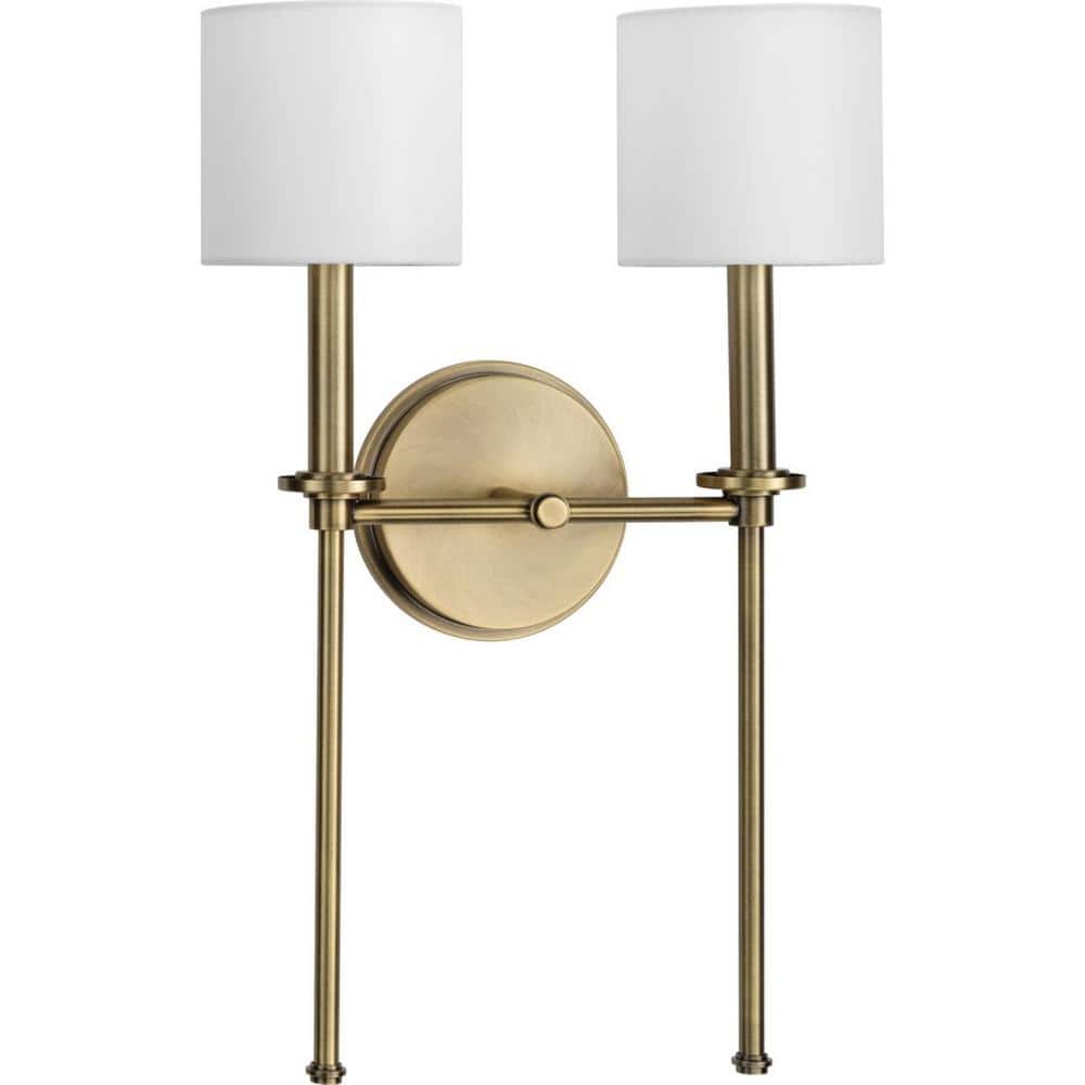 Elara Vintage Brass 16" Chess-Inspired Bath Vanity Light with Clear Glass
