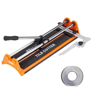 Manual Tile Cutter 17 in. Porcelain Ceramic Tile Cutter with Tungsten Carbide Grit Blade and Replacement blade