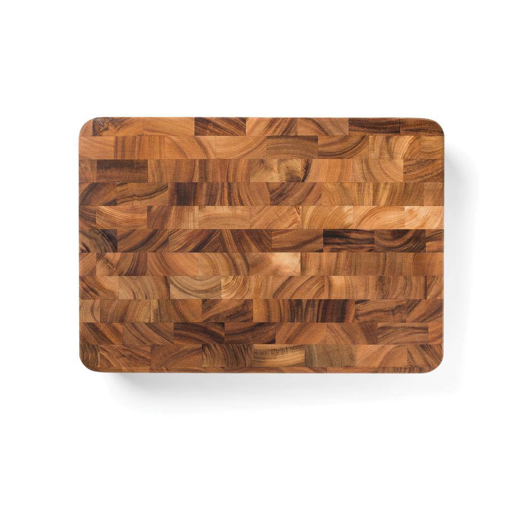 Large Rectangular Acacia Wood End Grain Chopping Block