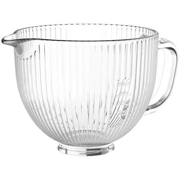 GVODE 2-Piece Glass Clear Mixing Bowl Set with KitchenAid Tilt