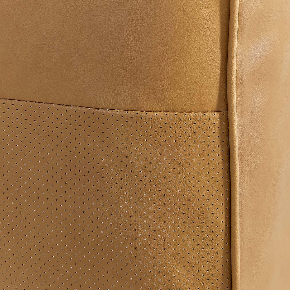 Valour Tan Top Grain Leather & Walnut Wood Accent Chair