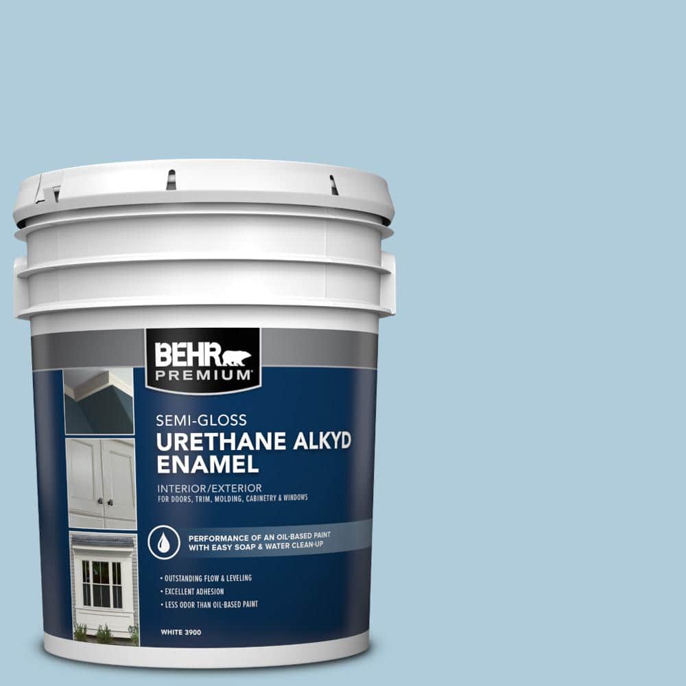 5 gal. #S500-2 Essex Blue Urethane Alkyd Semi-Gloss Enamel Interior/Exterior Paint price history on PriceWatchPro