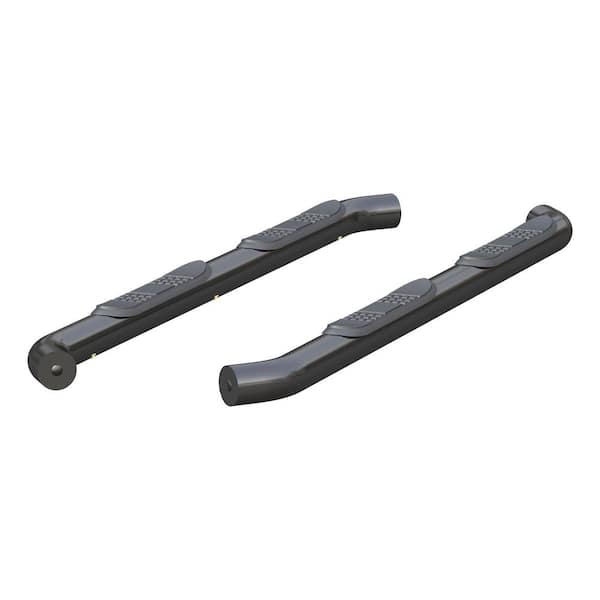 Aries 3-Inch Round Black Steel Nerf Bars, No-Drill, Select Jeep Wrangler JL Unlimited