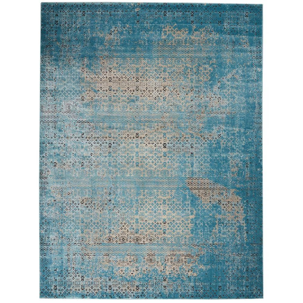 Karma Blue 7 ft. x 10 ft. Damask Vintage Area Rug price history on PriceWatchPro