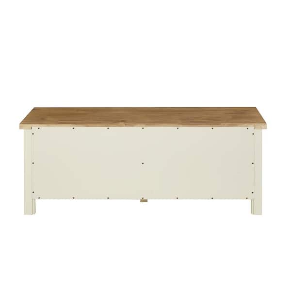 Toby Easy White Entryway Dining Bench 42 in. SKEGL19474EW - The