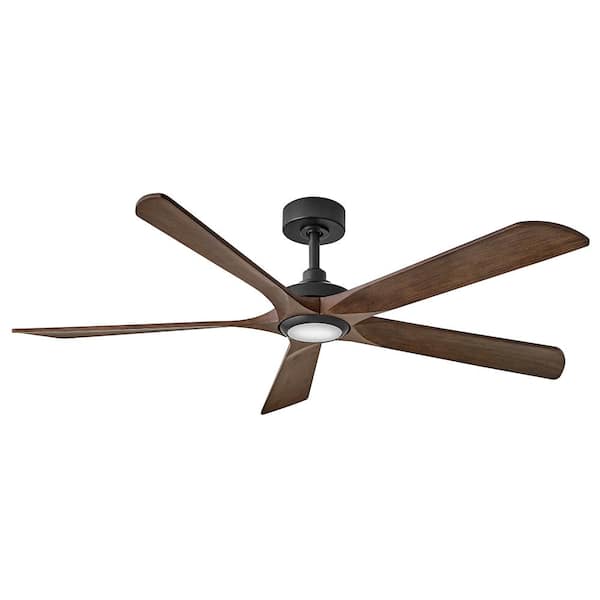 Layton 58.0 in. Indoor/Outdoor Integrated LED Matte Black Ceiling Fan with Remote Control