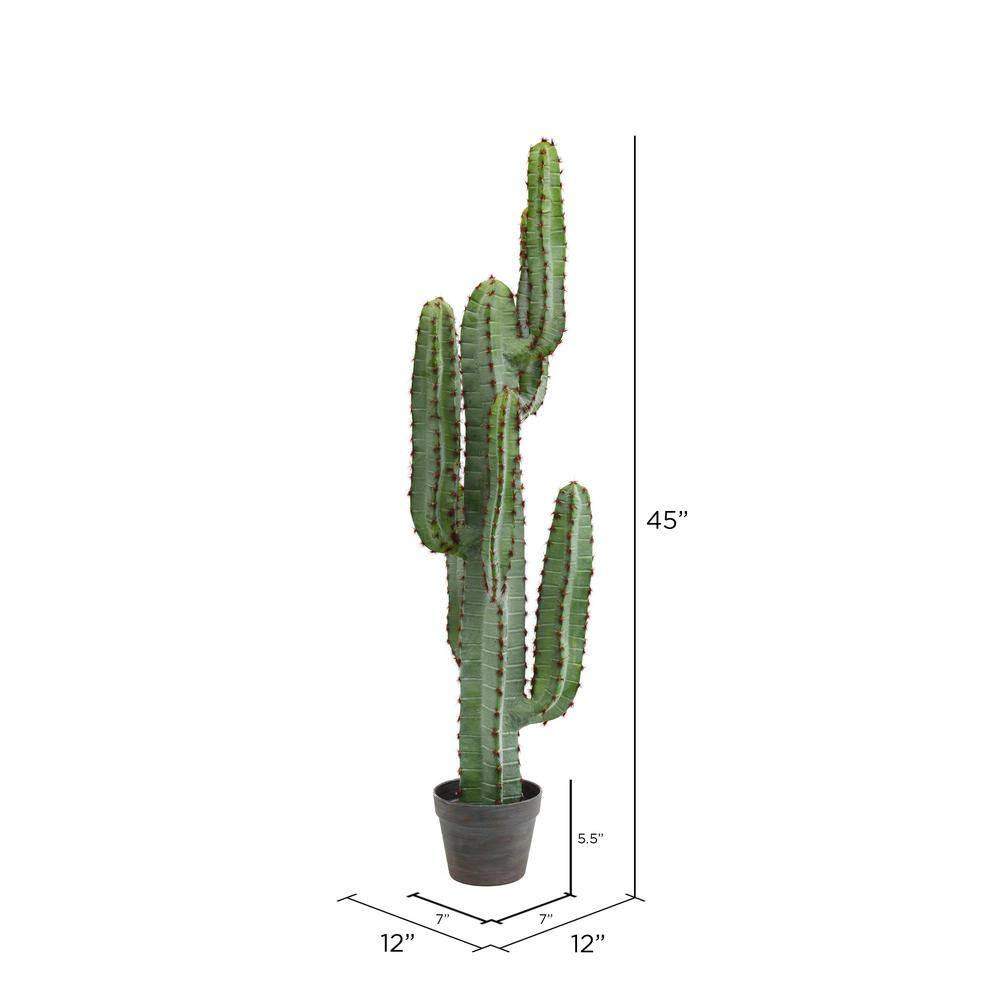 45" Green Artificial Finger Cactus in Black Pot