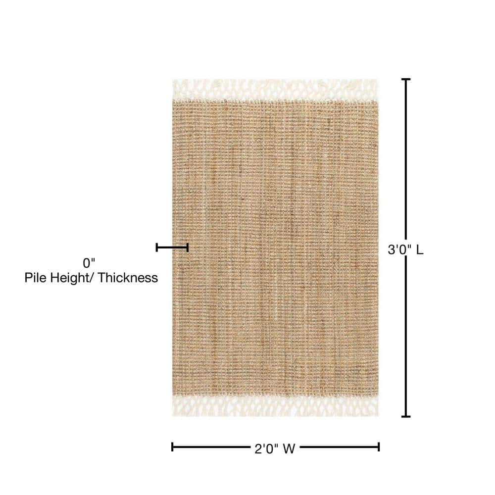 Natura Handmade Wool Tufted Rectangular Rug 2' x 3'