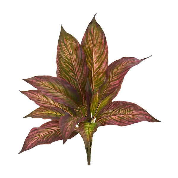 Nearly Natural Indoor 17 Musa Leaf Bush Artificial Plant (Set of 12)