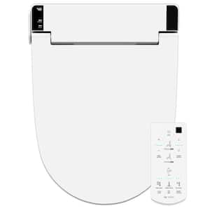 STYLEMENT Electric Bidet Seat for Elongated Toilet in White with Remote Control and UV-A LED Sterilization